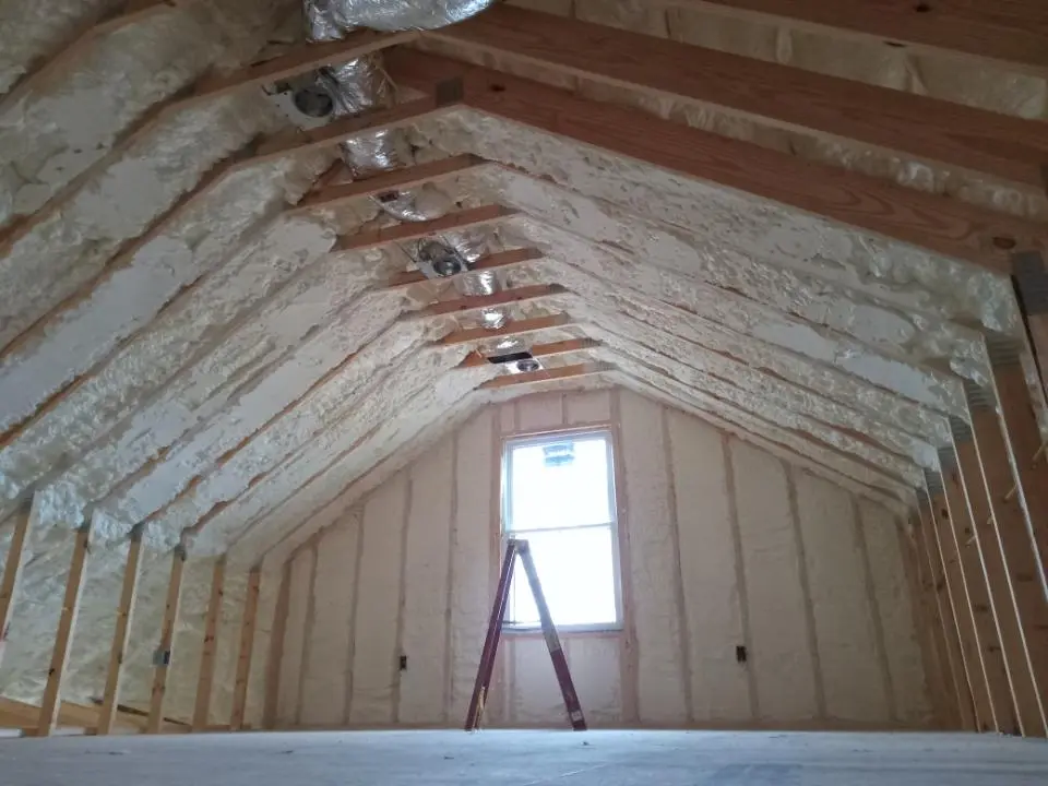 Spray foam roofing application for Crawl Space Insulation project in Shelbyville